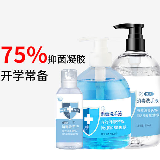 【消字号洗手液】新升级75%酒精凝胶免洗洗手液补充装 99%清洁不伤手便携免水洗手液母婴可用 商品图1