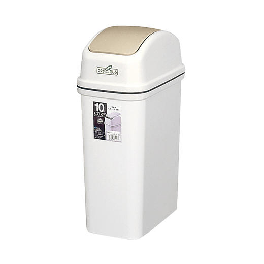 ASVEL 日本进口纸篓卫生间垃圾桶有盖大垃圾桶分类家用废纸桶10L 商品图0