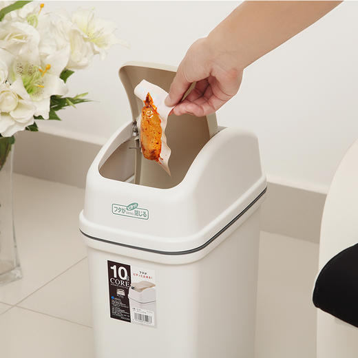 ASVEL 日本进口纸篓卫生间垃圾桶有盖大垃圾桶分类家用废纸桶10L 商品图3