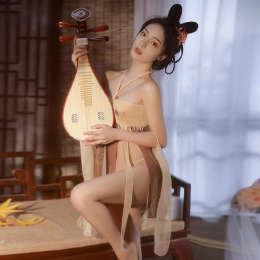 【琵琶情愫】情趣内衣 网纱 百褶裙 套装 制服 衬衫 女士 内裤 丝袜 袜子 型号:6881 商品图1