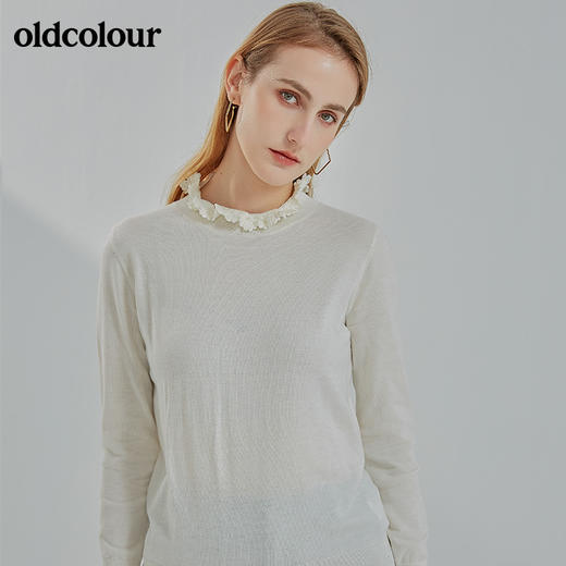 oldcolour2021冬季新款时尚气质修身百搭打底套头针织衫N41052334 商品图2