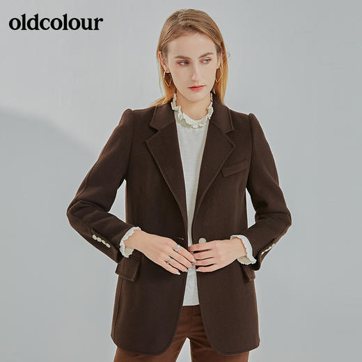 oldcolour2021冬季新款时尚气质修身百搭中长款大衣N41155134 商品图3