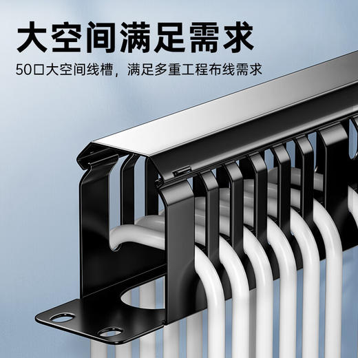爆款热销@12档24 24 50口理线架机柜理线器机架式网络配线架电话理线槽安普机柜走线器配线架放线架线槽桌下网络走线器110配线架网线理架理线架安普款机柜理线器机架式网络配线架电话理线槽 商品图1