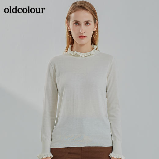 oldcolour2021冬季新款时尚气质修身百搭打底套头针织衫N41052334 商品图4