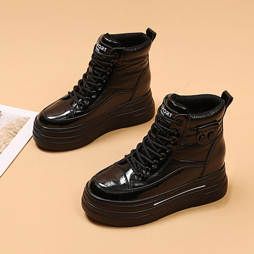 雪地靴新款棉鞋厚底松糕鞋内单鞋加绒马丁靴 商品图3