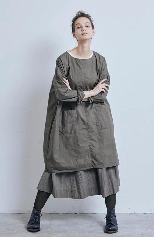 （6折）g军绿色口袋圆领衬衣 商品图11