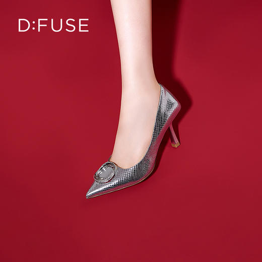 D:FUSE/迪芙斯尖头闪面高跟尖头高跟鞋DF31111100 商品图13