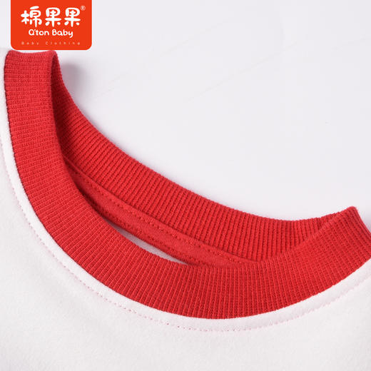 棉果果商场同款春季新品拼色不规则男童撞色圆领套头卫衣上衣小毛圈纯棉百搭M112180223007 商品图5