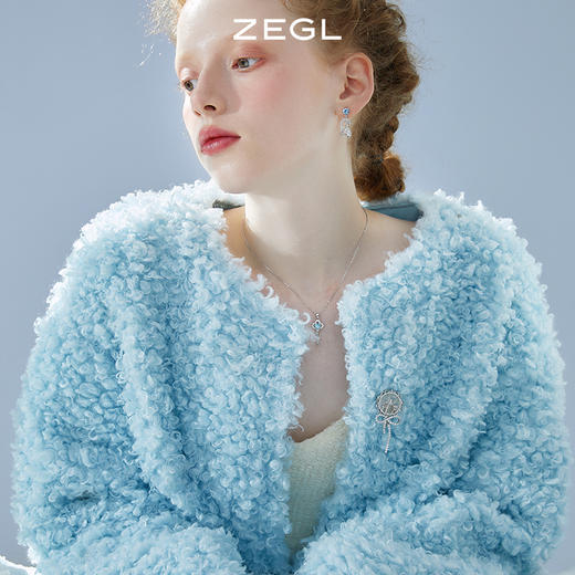 ZEGL设计师冰凝城堡系列城堡时钟耳环女2022年新款潮耳钉银针耳饰 商品图4