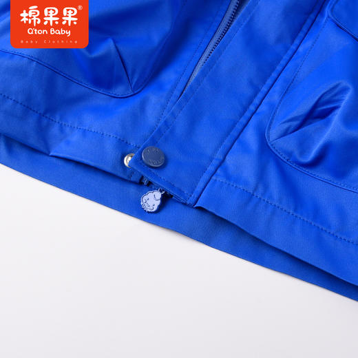 棉果果商场同款春季新品男童两件套冲锋衣潮流时尚帅气显白外套经典连帽拼色外套外套大衣冲锋衣M112100323019 商品图4