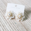 JU-AB-29新款个性时尚花朵夸张耳环女韩国气质甜美珍珠雪花耳扣耳钉 商品缩略图4