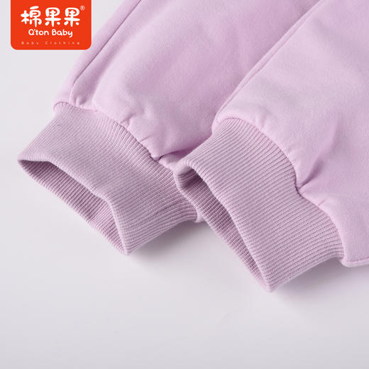 棉果果商场同款春季新品女童气质紫色休闲运动贴身舒适纯棉小毛圈针织长裤M122200223074 商品图3