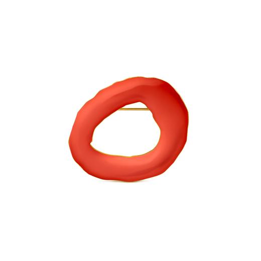 北京仓｜Joidart-MIRÓ-红色 珐琅 胸针［西班牙设计师］ 商品图1