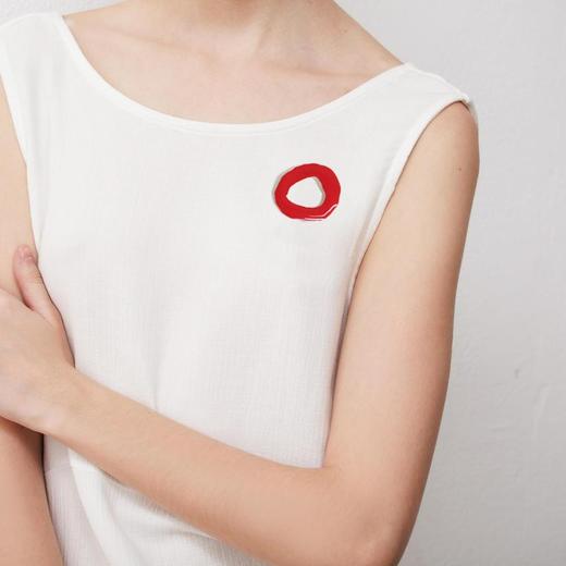 北京仓｜Joidart-MIRÓ-红色 珐琅 胸针［西班牙设计师］ 商品图0