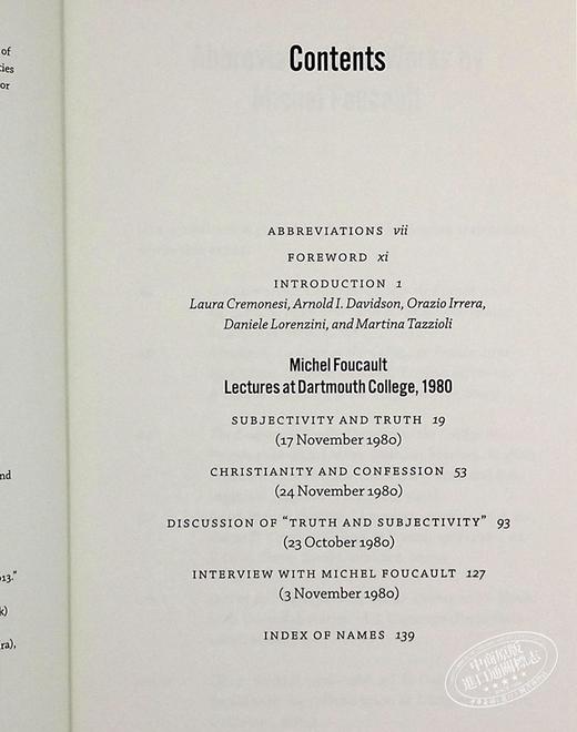 【中商原版】福柯：主体解释学 英文原版 About the Beginning of the Hermeneutics of the Self Michel Foucault 商品图5
