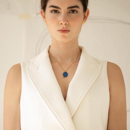 北京仓｜Joidart-MIRÓ-蓝色 珐琅 项链［西班牙设计师］ 商品图3