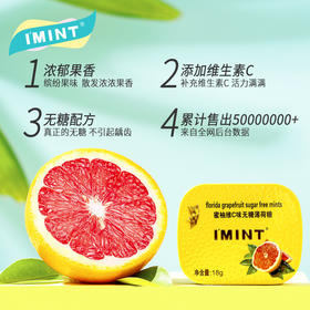 【春夏清爽】IMINT维生素C浓缩果汁薄荷糖 口气清新酷爽持久型网红零食