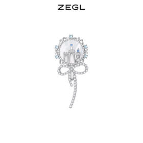 ZEGL设计师冰凝城堡系列城堡时钟耳环女2022年新款潮耳钉银针耳饰