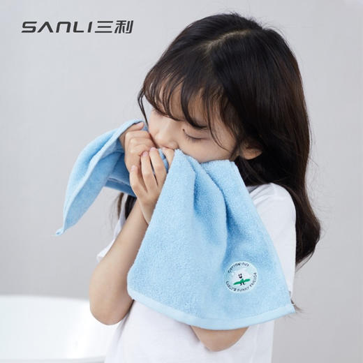 三利儿童毛巾4条装 纯棉洗脸洗澡小面巾宝宝柔软家用吸水不易掉毛 商品图0