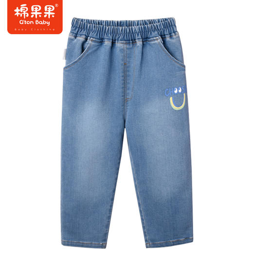 棉果果商场同款春季新品男童做旧复古弹力牛仔长裤超级百搭时尚好穿亲肤M112100223032 商品图0