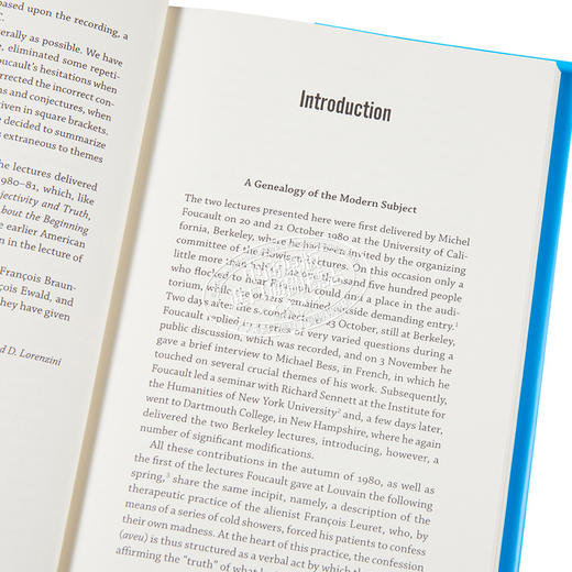【中商原版】福柯：主体解释学 英文原版 About the Beginning of the Hermeneutics of the Self Michel Foucault 商品图3
