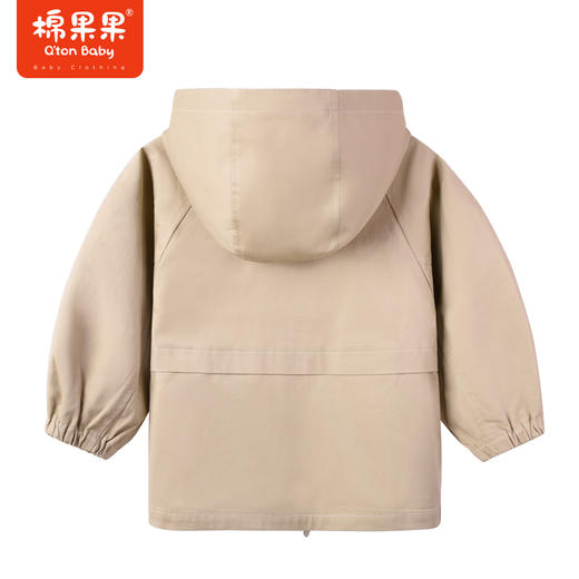 棉果果商场同款春季新品时尚连帽风衣男童经典外套风衣中长款内带里子帅气帽子不可拆M112130223006 商品图6