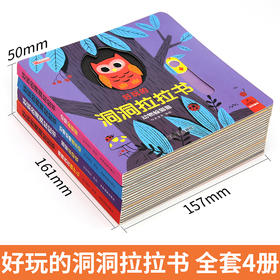 好玩的洞洞拉拉书 全4册 塑封