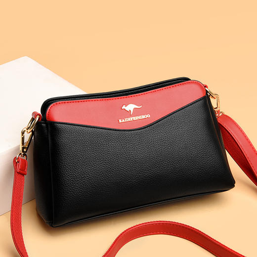 NS-8027 包包斜挎单肩包时尚拼接小方包 商品图0