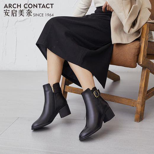 ARCHCONTACT安启美奈百搭舒适高跟女靴 商品图0