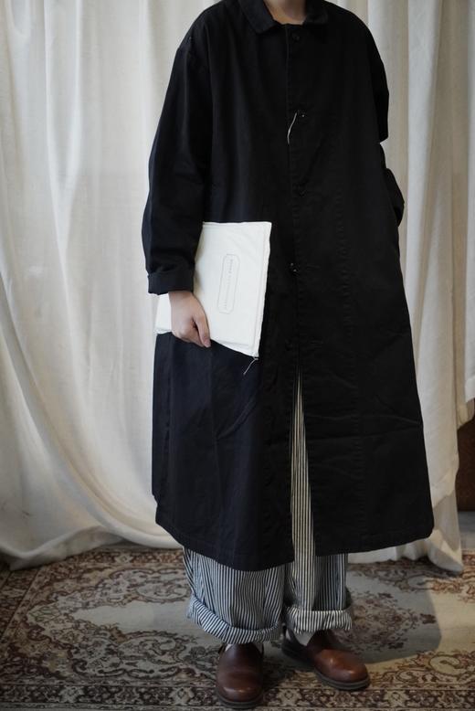 (5折) HARVESTY 卡其/黑色长外套大衣 商品图8