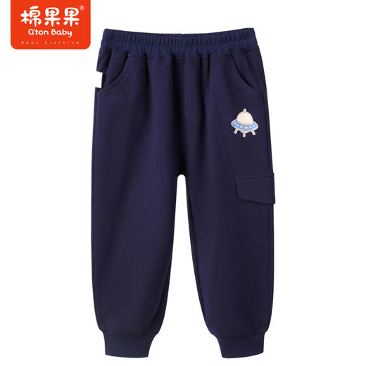 棉果果商场同款春季新品休闲运动百搭工装裤潮流帅气男宝必备男童纯棉针织长裤M112200223011 商品图1