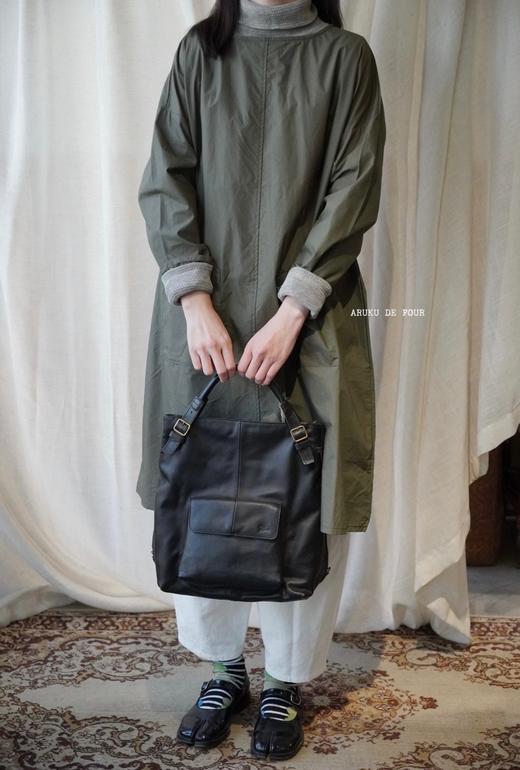 （6折）g军绿色口袋圆领衬衣 商品图5