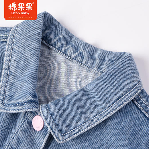 棉果果商场同款春季新品女童复古做旧时尚牛仔马夹花边甜美时尚百搭上身效果好M122171223046 商品图4