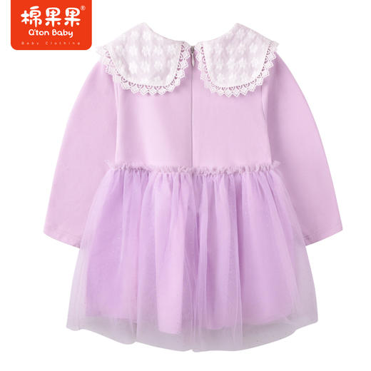棉果果商场同款春季新品女童大翻领网纱连衣裙甜美气质圆领纱纱公主连衣裙M122700223064 商品图7