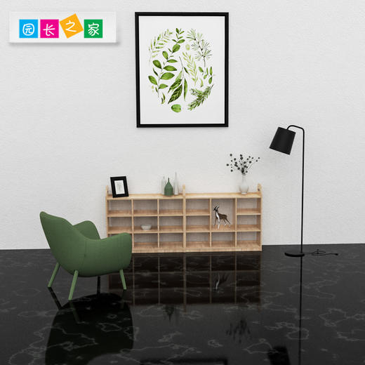 园长之家幼儿园玩具柜区角柜橡木教具架 商品图3