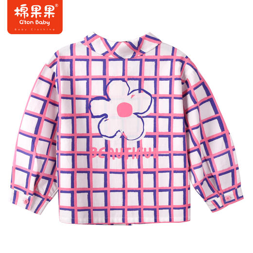 棉果果商场同款春季新品女童经典款格子衬衫撞色外套小清新M122150223055 商品图6