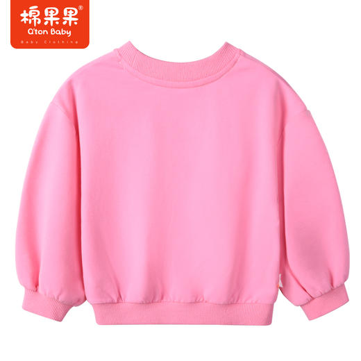 棉果果商场同款春季女童新品圆领套头卫衣舒适柔软纯棉小毛圈甜美显白M122180223063 商品图6