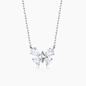 卡蒂罗冰晶蝴蝶项链女纯银轻奢小众设计款锁骨链时尚2022年新款
