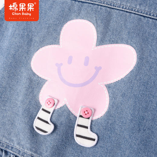 棉果果商场同款春季新品女童复古做旧时尚牛仔马夹花边甜美时尚百搭上身效果好M122171223046 商品图5
