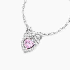 卡蒂罗心动结项链女纯银轻奢小众设计款锁骨链2022年新款生日礼物