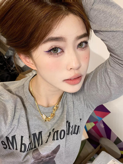 『日抛中直径』WOOLILENS-龙井辣妹-14.2mm 【日抛 0-800度 无525/575 】 商品图5