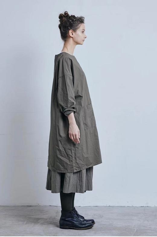 （6折）g军绿色口袋圆领衬衣 商品图13