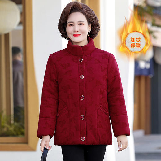 TYWF-994大码中老年人女装棉衣宽松妈妈冬装新款棉服加绒加厚老人衣服棉袄 商品图6