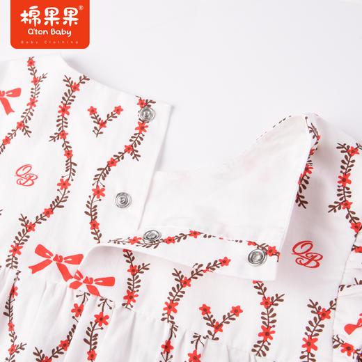 棉果果商场同款春季新品女童印花套头衬衣小碎花田园风百搭小清新裙式上衣M122150223061 商品图4