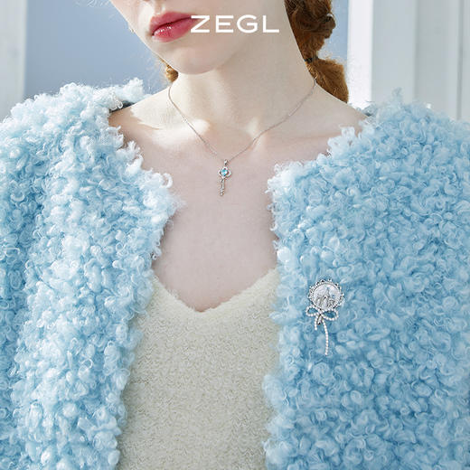 ZEGL设计师冰凝城堡系列城堡时钟耳环女2022年新款潮耳钉银针耳饰 商品图3