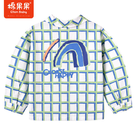 棉果果商场同款春季新品男童经典百搭上身效果好舒适柔软亲肤小清新格子衬衫M112150223028 商品图3