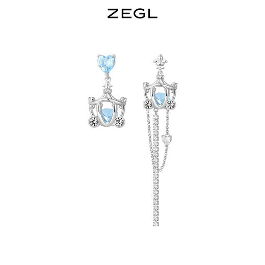 ZEGL设计师冰凝城堡系列流苏耳环女小众设计感耳钉银针秋冬耳饰品 商品图0