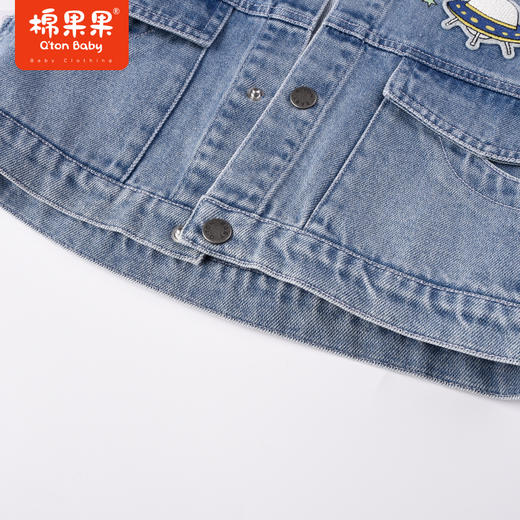 棉果果商场同款春季新品男童复古时尚经典做旧休闲时尚风百搭牛仔马夹M112171423017 商品图4