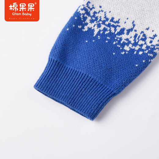 棉果果商场同款春季新品男童拼色三色圆领套头棉线衣时尚复古毛衣纯棉舒适M112160223004 商品图4