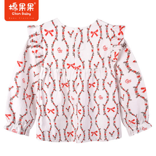 棉果果商场同款春季新品女童印花套头衬衣小碎花田园风百搭小清新裙式上衣M122150223061 商品图6
